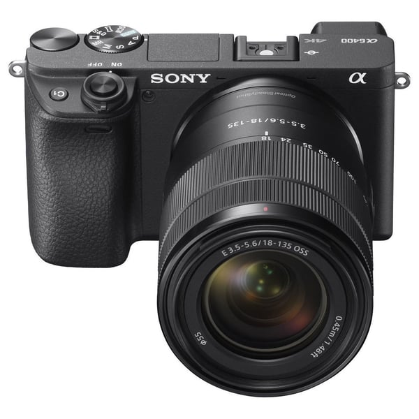 Sony Alpha a6400 Mirrorless Digital Camera ILCE-6400 Black With E 18-135mm f/3.5-5.6 OSS Lens Sony Alpha a6400 Mirrorless Digital Camera ILCE-6400 Black With E 18-135mm f/3.5-5.6 OSS Lens