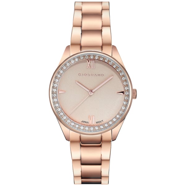 Giordano Women's Analog Rose Gold Dial Watch - 2911-CC Giordano Women's Analog Rose Gold Dial Watch - 2911-CC