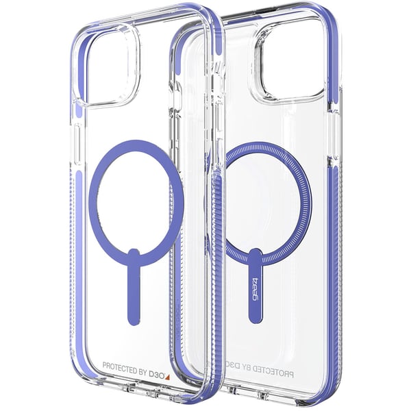 Gear4 Santa Cruz Snap designed for iPhone 14 case cover compatible with MagSafe with D3O Impact Protection upto 13 Feet / 4 Meter - Periwinkle