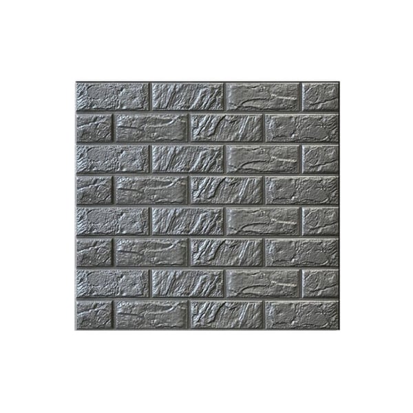Urban Utility DIY 3D Brick Wall Sticker For Living Room & Bedroom (Grey)