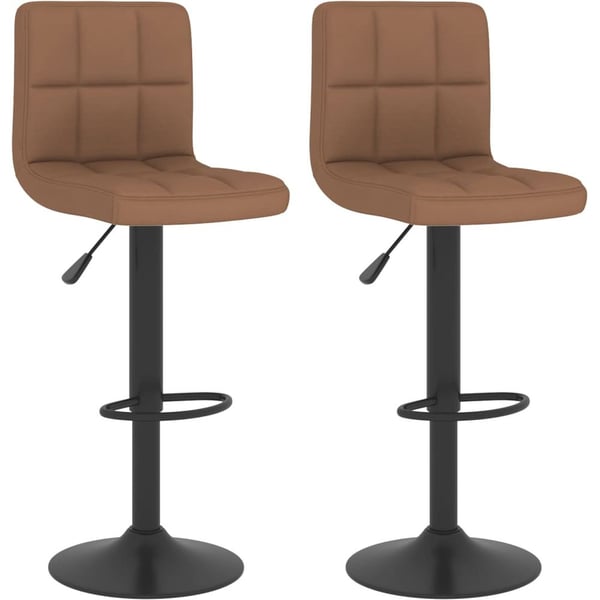 Vidaxl Bar Stools 2 Pcs Brown Fabric Vidaxl Bar Stools 2 Pcs Brown Fabric