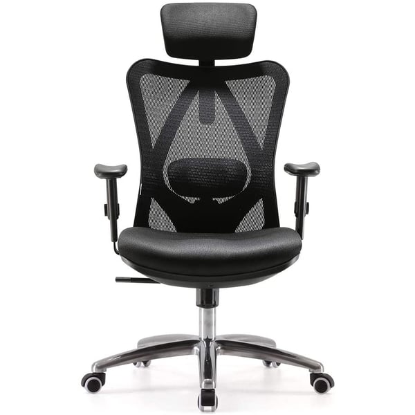 Sihoo Office Chair Ergonomic Office Chair, Breathable Mesh Design High Back Desk Chair With Adjustable Headrest And Lumbar Support (black)