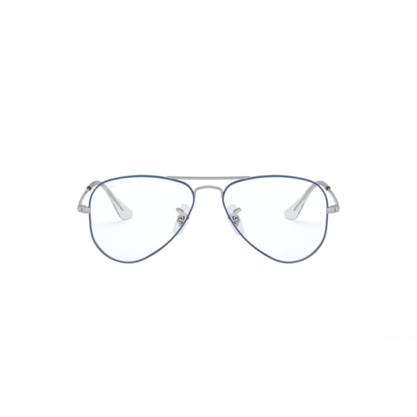 Ray Ban Juniors Kids Aviator Frame Silver -blue Unisex Rb1089 4074 Size 50