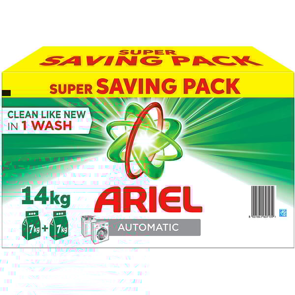Ariel Automatic Laundry Powder Detergent Original Scent, 2 x 7 kg