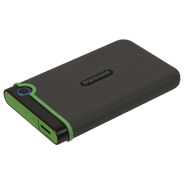 Transcend TS2TSJ25M3S Storejet USB 3.1 External Hard Drive 2TB Grey/Green Transcend TS2TSJ25M3S Storejet USB 3.1 External Hard Drive 2TB Grey/Green