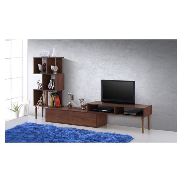 Winchester Mid-Century Modern TV Stand in Walnut Color