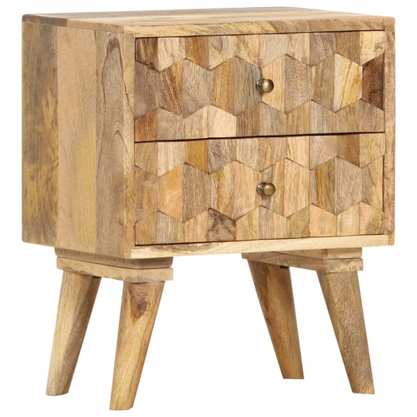 vidaXL Bedside Cabinet 40x30x50 cm Solid Mango Wood