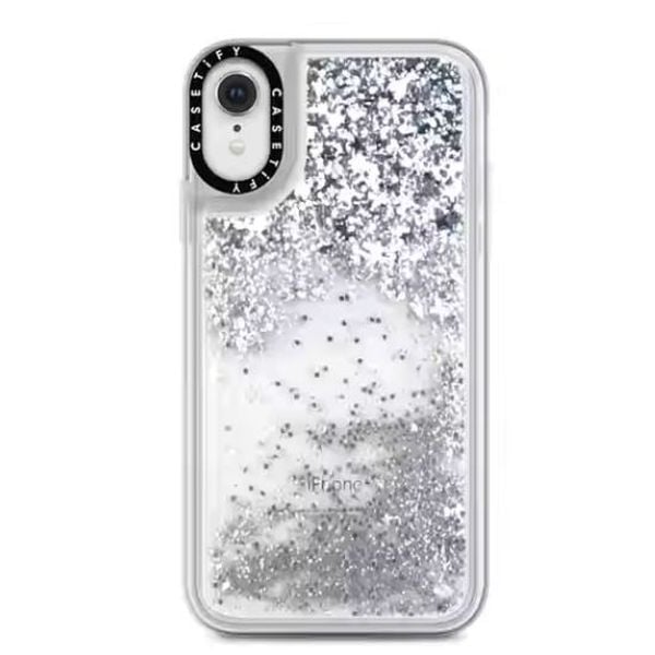 Casetify Glitter Case iPhone XR Take A Bow Silver