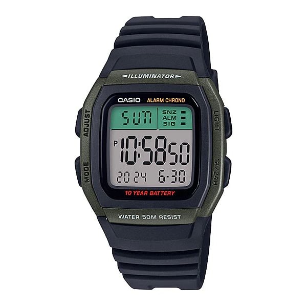Casio Youth Green Resin Unisex Watch W-96H-3AVDF Casio Youth Green Resin Unisex Watch W-96H-3AVDF