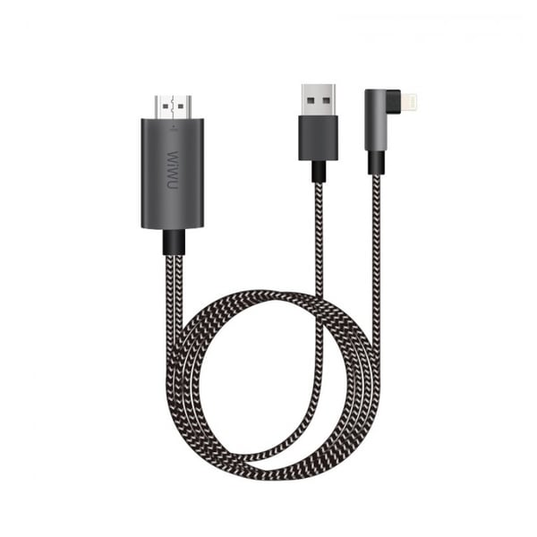 WIWU Lightning To HDMI Cable For iPhone Black WIWU Lightning To HDMI Cable For iPhone Black