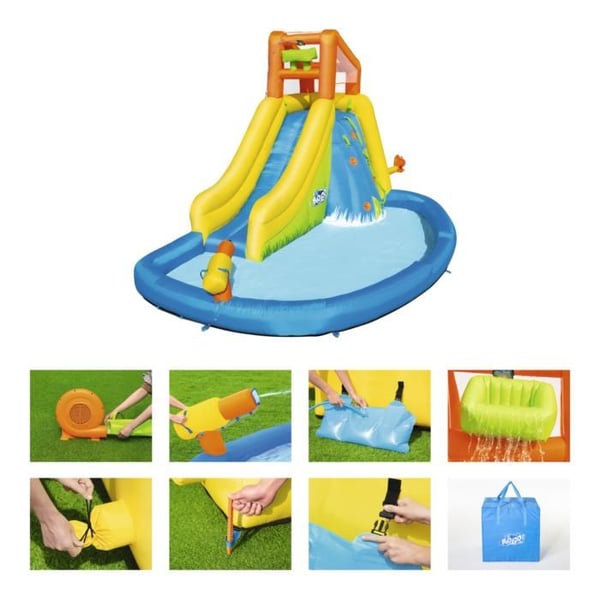 Bestway H2OGO Mount Splashmore Mega Water Park - 4.35m x 2.86m x 2.67m