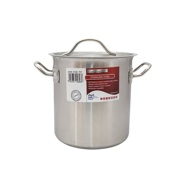 Stock Pot With Lid Silver 28centimeter