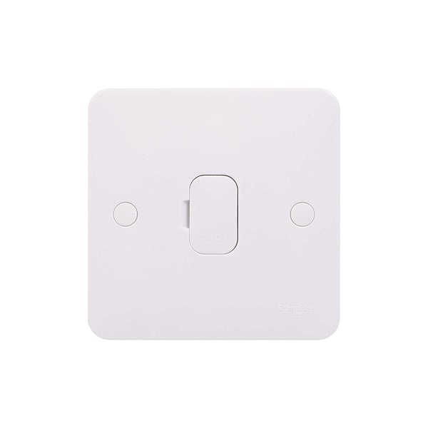 Schneider Electric Lisse White Moulded - Unswitched Single Fused Connection Unit, 13a, Ggbl5000s, White