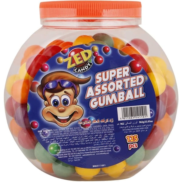 Buy ZED Candy Super Assorted Gum Ball 962gm Online in UAE Sharaf DG