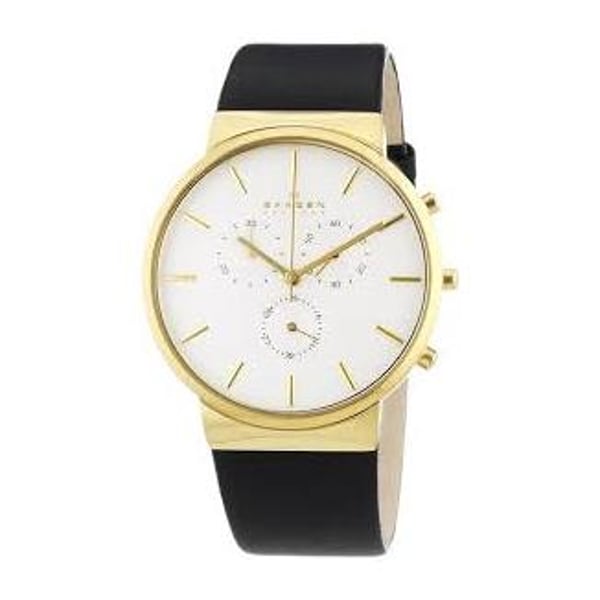Skagen Ancher Black Leather Men Watch SKW6143