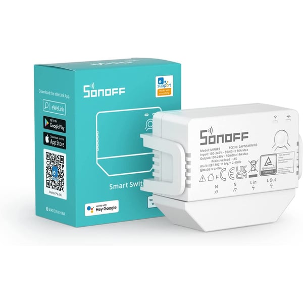Sonoff Alpataro Min R3 16A WiFi 2 Way Smart Switch Universal DIY Module for Smart Home Automation
