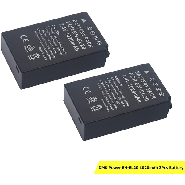 Dmk Power 2 Pack Enel20, En-el20a Batteries Compatible With Nikon Coolpix P1000, Dl24-500, Coolpix A, 1 Aw1, 1 J1, 1 J2, 1 J3, 1 S1, 1 V3 Digital Camera Dmk Power 2 Pack Enel20, En-el20a Batteries Compatible With Nikon Coolpix P1000, Dl24-500, Coolpix A, 1 Aw1, 1 J1, 1 J2, 1 J3, 1 S1, 1 V3 Digital Camera