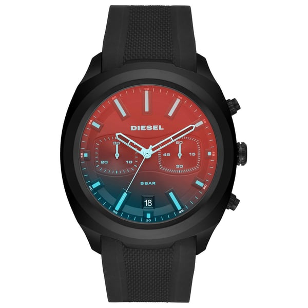 Diesel DZ4493 Chronograph in Black Silicone Men's Watch Diesel DZ4493 Chronograph in Black Silicone Men's Watch