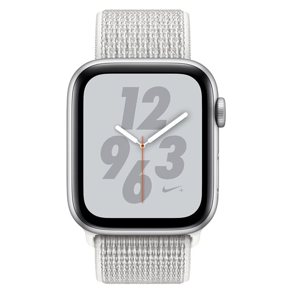 Buy Apple Nike Series 4 GPS Cellular 44mm Silver Aluminium Case With Summit White Nike Sport Loop Online in UAE Sharaf DG