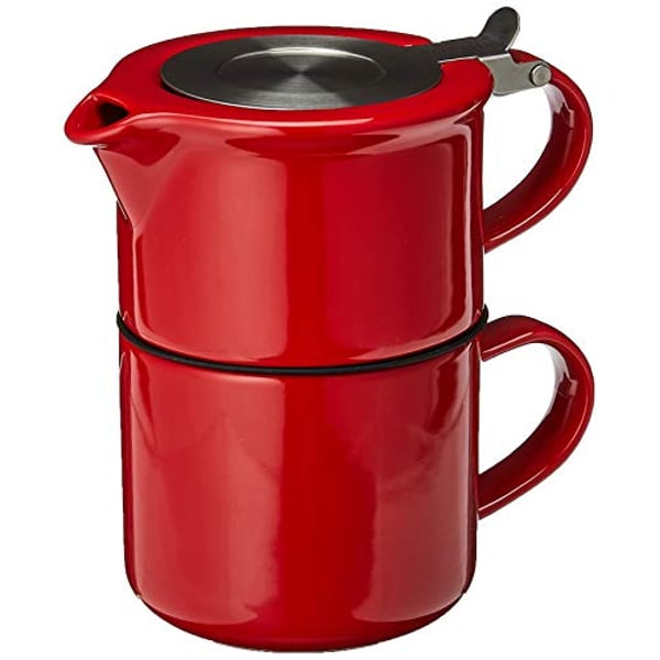Forlife Tea For One With Infuser 14 Ounces, Red