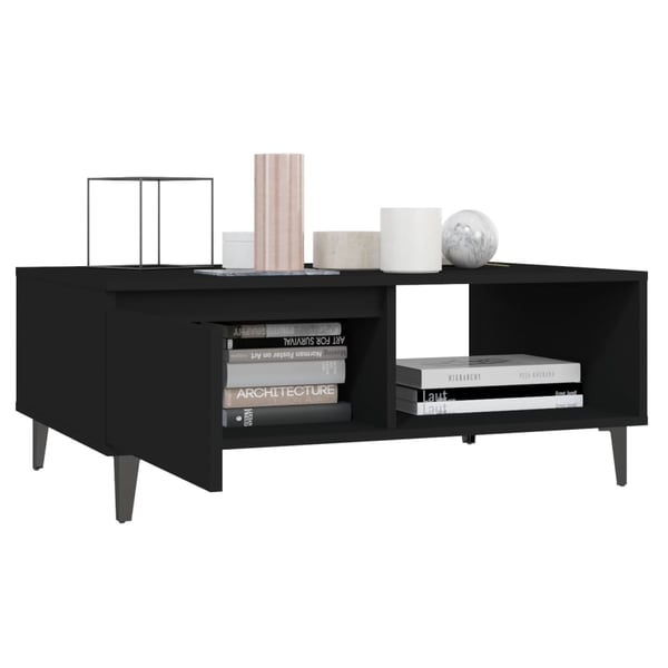 vidaXL Coffee Table Black 90x60x35 cm Engineered Wood vidaXL Coffee Table Black 90x60x35 cm Engineered Wood