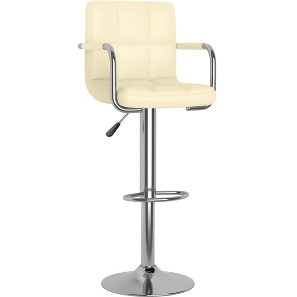 Vidaxl Bar Stool Cream Faux Leather