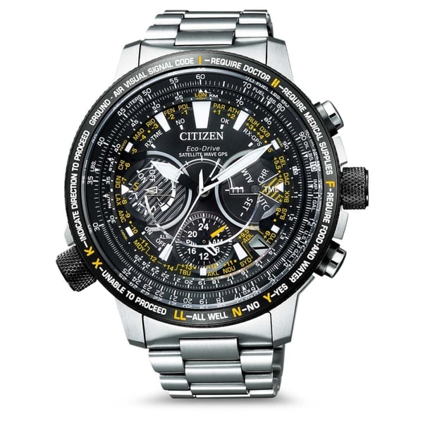 Citizen Eco-Drive Satellite Silver Stainless Steel Men Watch CC7014-82E
