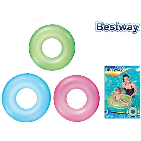 Bestway Inflatable Frosted Neon Swim Ring 76cm 6942138930603