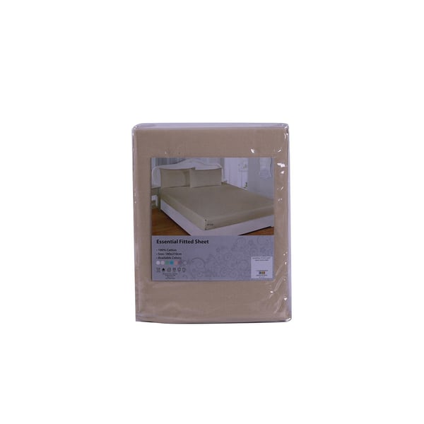Essential Fitted Sheet 144TC 180x210x30cm Linen Essential Fitted Sheet 144TC 180x210x30cm Linen