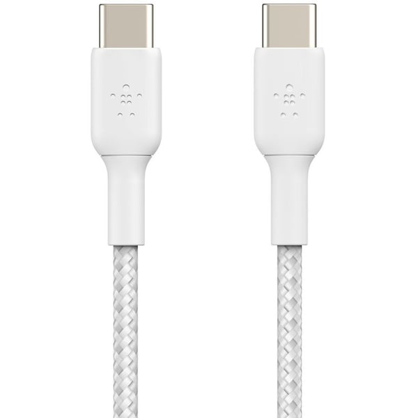Belkin Boost Charge™ Braided Usb-C To Usb-C Cable, 1M, White Belkin Boost Charge™ Braided Usb-C To Usb-C Cable, 1M, White