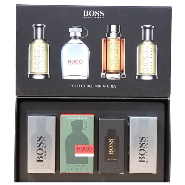 Hugo Boss Miniature Gift Set For Men (Hugo Boss Bottled 2x 5ml EDT + Boss Man 5ml EDT + The Scent 5ml EDT)