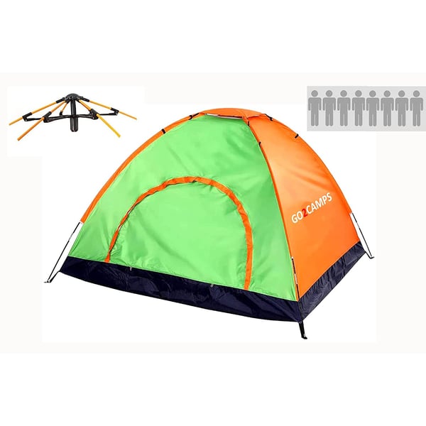 Al Saqer- Camping Tent 8 Person, Instant Automatic 1 Minute Pop Up Dome Tent,portable Windproof Lightweight For Family Backpacking Hunting Hiking Outdoor Beach Tent And Picnic Tent (multicolors)