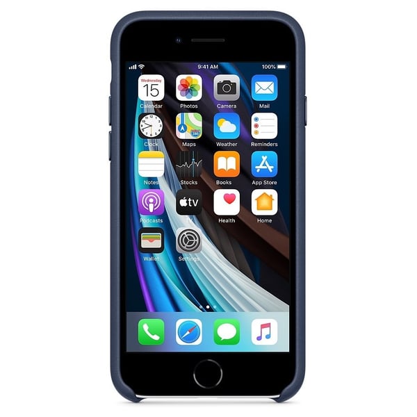 Apple Leather Case Midnight Blue For iPhone SE Apple Leather Case Midnight Blue For iPhone SE
