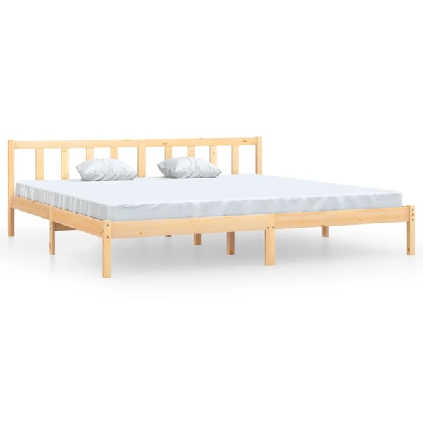 Vidaxl Bed Frame Solid Pinewood 180x200 Cm 6ft Super King Uk
