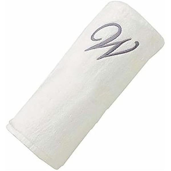 Personalized For You Cotton White W Embroidery Bath Towel 70*140 cm