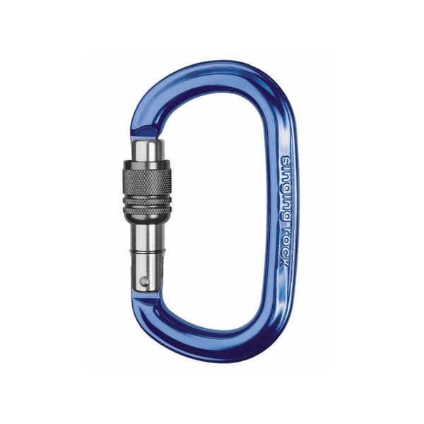Singing Rock Ozone Screw Aluminum, Oval Carabineer, Blue Singing Rock Ozone Screw Aluminum, Oval Carabineer, Blue