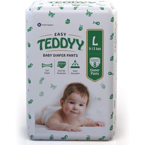 Teddyy Baby Diapers Large easy, 8 pcs