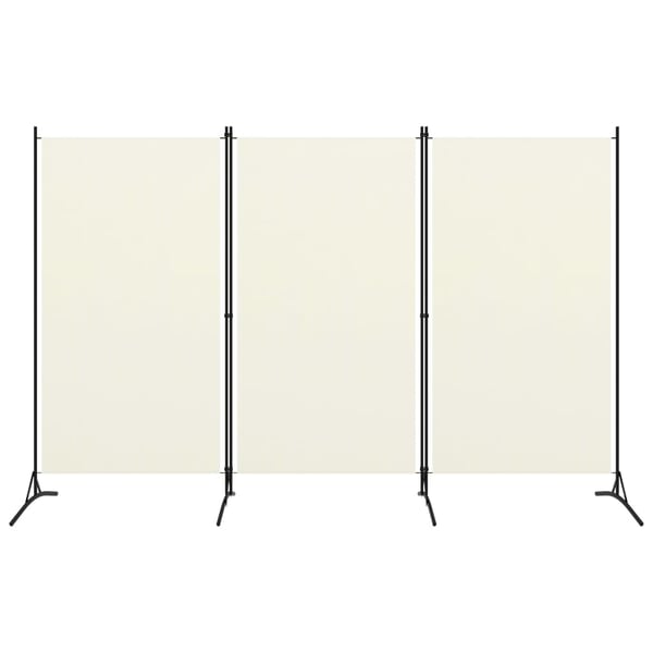 Vidaxl 3-panel Room Divider Cream White 260x180 Cm