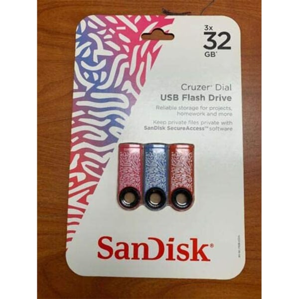 SanDisk Cruzer Dial USB Flash Drive 32GB (3-Pack)