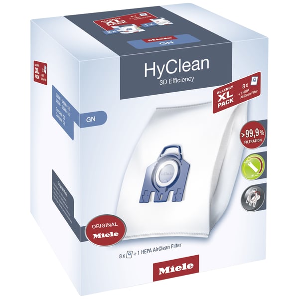 Miele Allergy XL HyClean 3D GN dustbags (8 bags, 1 HEPA filter) Miele Allergy XL HyClean 3D GN dustbags (8 bags, 1 HEPA filter)