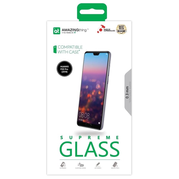 Amazing Thing Supreme Glass Screen Protector Black For Huawei P20 Pro