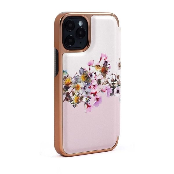 Ted Baker Jasmine Folio Case Pink Rosegold iPhone 12 mini