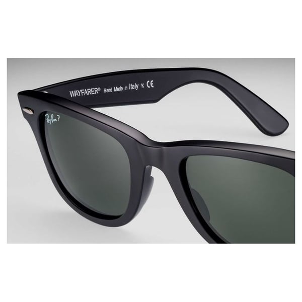 Buy RayBan Wayfarer Black Plastic Polarized Unisex Sunglasses RB2140F ...
