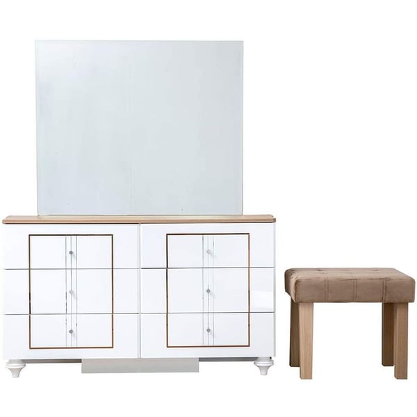 Malena Dresser with Mirror and Stool 1400*420*800 mm Malena Dresser with Mirror and Stool 1400*420*800 mm