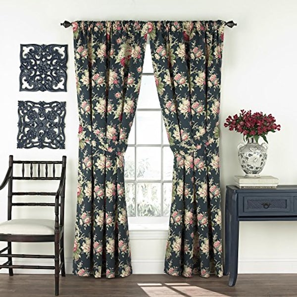 Waverly Curtains For Bedroom - Sanctuary Rose 100