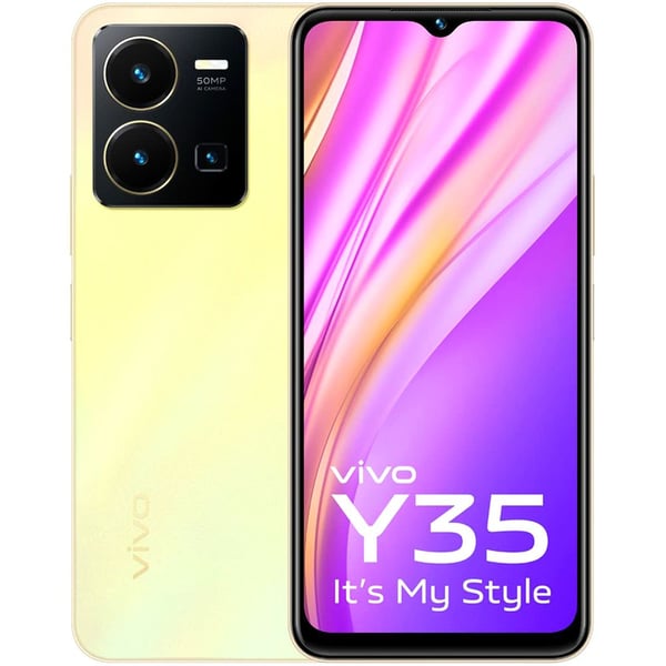 Vivo Y35 128GB Smartphone Dawn Gold 4G Dual Sim Smartphone Vivo Y35 128GB Smartphone Dawn Gold 4G Dual Sim Smartphone