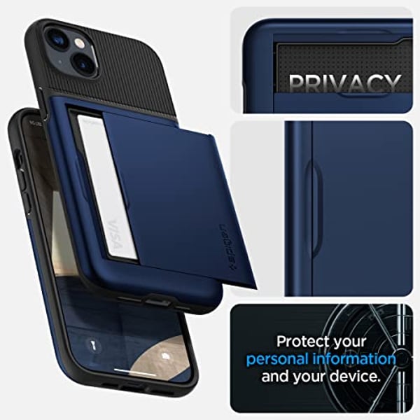 Spigen Slim Armor CS designed for iPhone 14 Plus case cover (2022) - Navy Blue