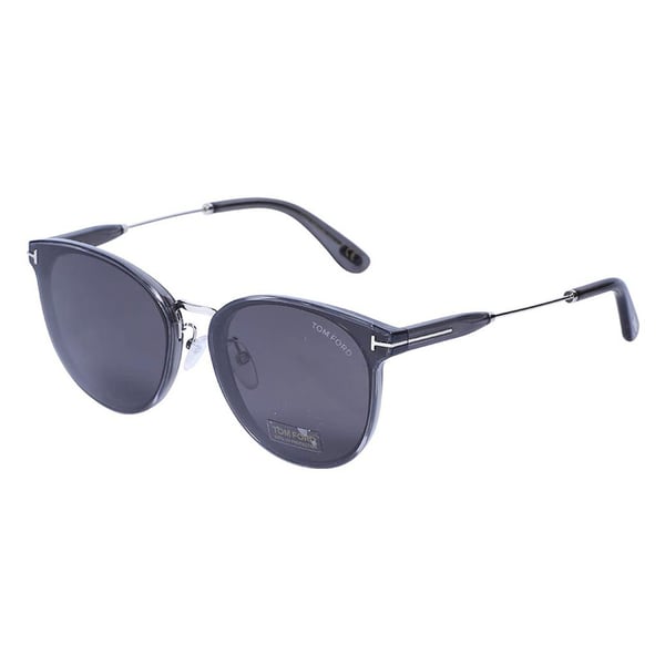 Tomford Tf725-k 20a Cat-eye Grey Fullrim Sunglasses For Women (mirrored Black Lens)