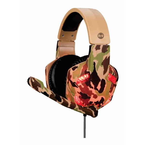 Micro Digit Over-The-Ear Wired Raider Gaming Headphones MD6012GH (Camouflage)