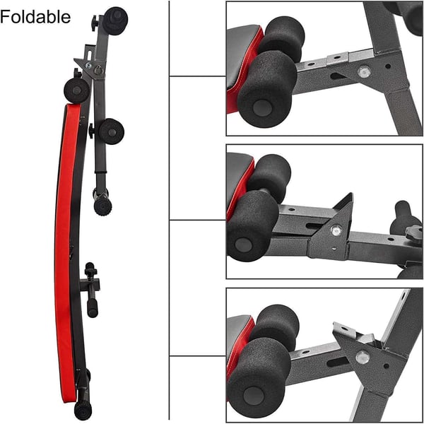 ULTIMAX Sit Up Bench Gym Exercise Decline Adjustable Workout Bench Foldable Fitness Training Ab Crunch Newer Version ULTIMAX Sit Up Bench Gym Exercise Decline Adjustable Workout Bench Foldable Fitness Training Ab Crunch Newer Version